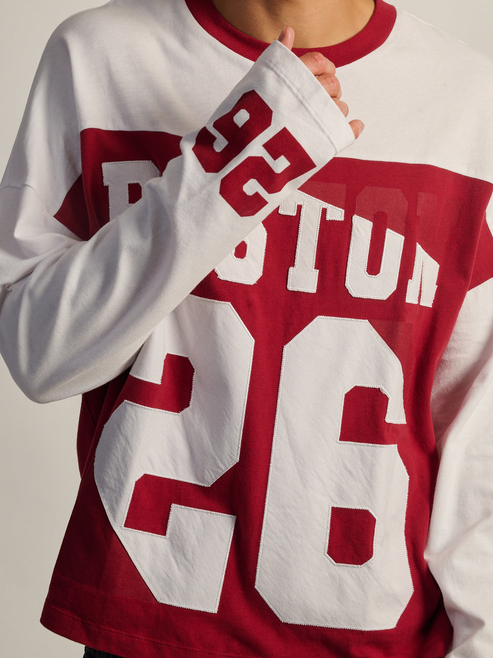 KOLBY BAGGY LONG SLEEVE TEE - RED