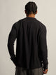 KOLBY TEXTURED WAFFLE HENLEY TEE - BLACK KOLBY - Boathouse USA