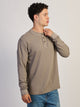 KOLBY TEXTURED WAFFLE HENLEY TEE - TAUPE