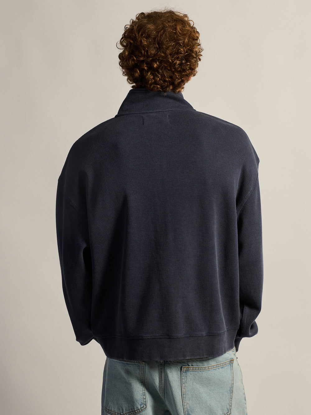 KOLBY HEAVYWEIGHT TRACK JACKET TEE - CARBON NAVY