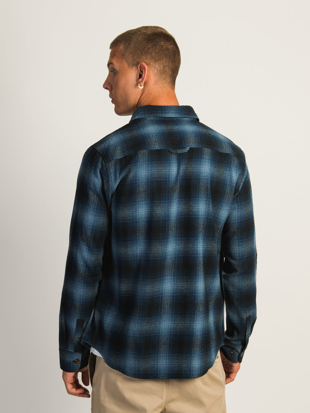 KOLBY CLASSIC BUTTON UP PLAID - BLUE