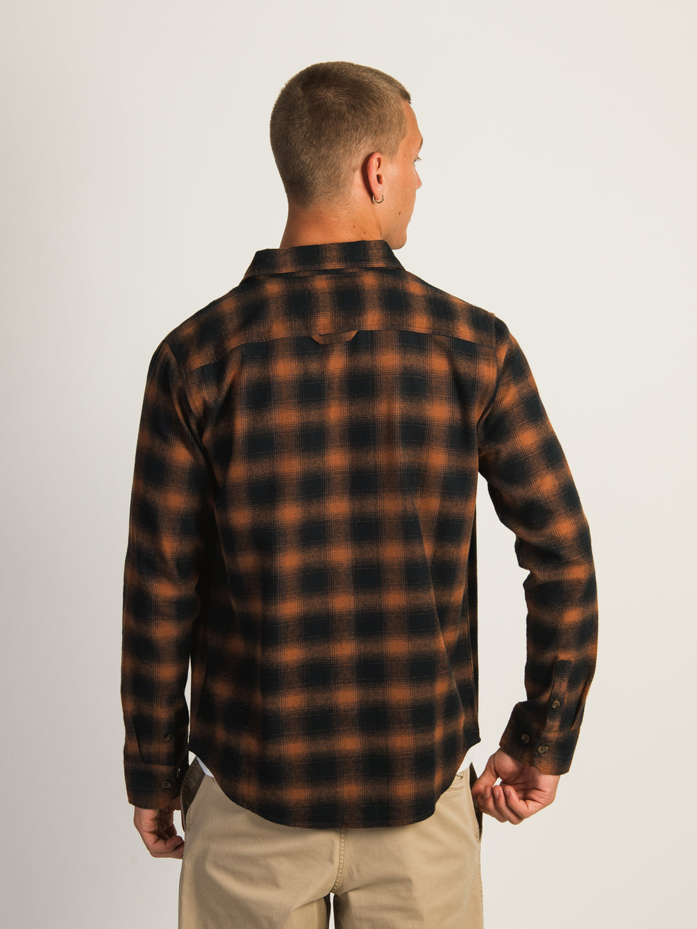 KOLBY CLASSIC BUTTON UP PLAID - RUST