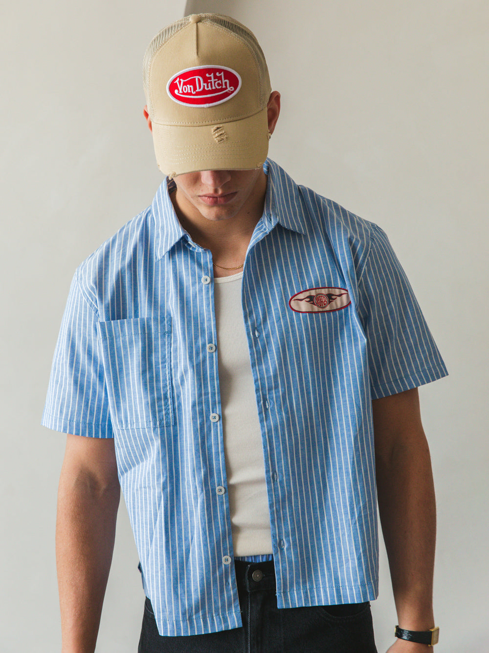 KOLBY BOXY PLAID SHIRT - BLUE