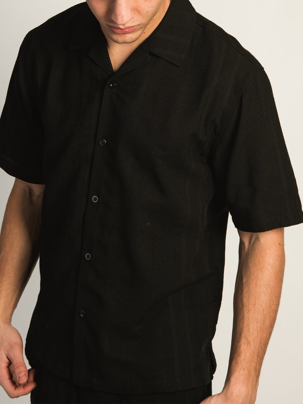 KOLBY BOXY FIT SHIRT - BLACK