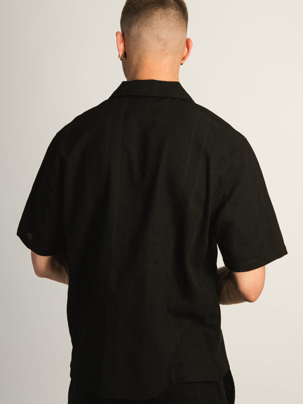 KOLBY BOXY FIT SHIRT - BLACK