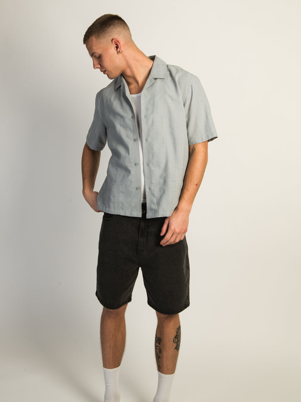 KOLBY BOXY FIT SHIRT - BLUE