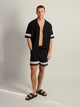 KOLBY SHORT CUT RIBBED BUTTON UP - BLACK KOLBY - Boathouse USA