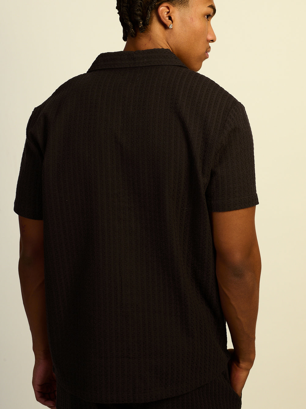 KOLBY RELAXED FIT WOVEN SHIRT - BLACK
