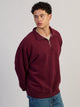 KOLBY RELAXED FIT QUARTER ZIP - BURGUNDY