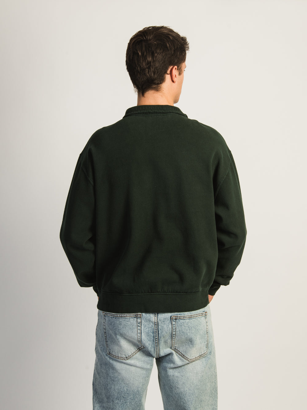 KOLBY PARKER VINTAGE WASH QUARTER ZIP - FOREST