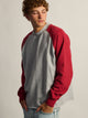 KOLBY RAGLAN CREW HOODIE - RED KOLBY - Boathouse USA