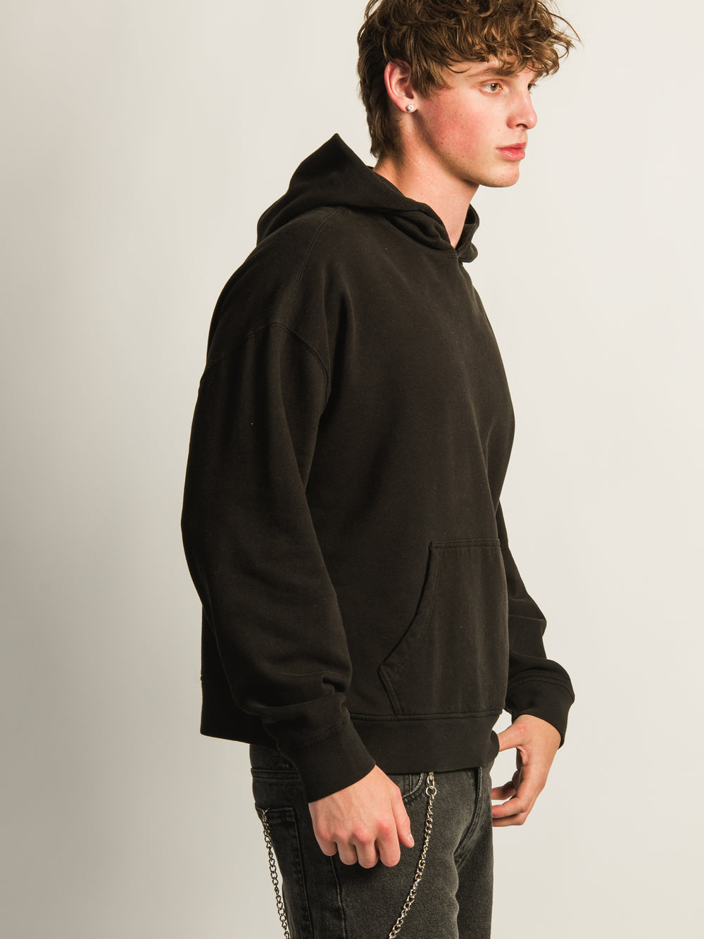 KOLBY RELAXED FIT HOODIE - BLACK