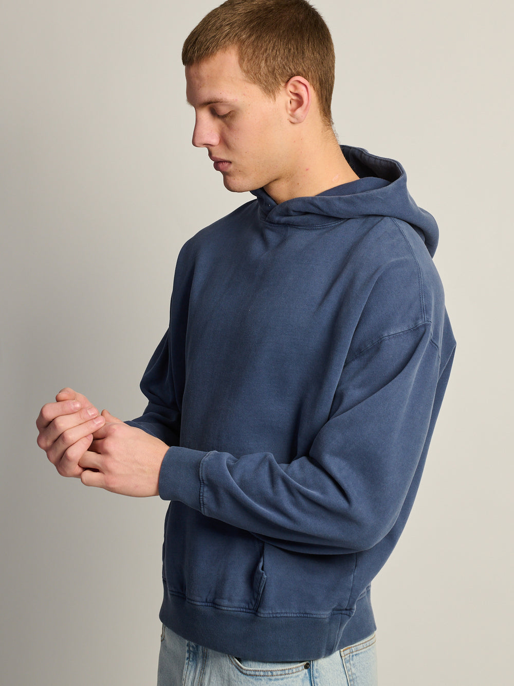 KOLBY RELAXED FIT HOODIE - BLUE
