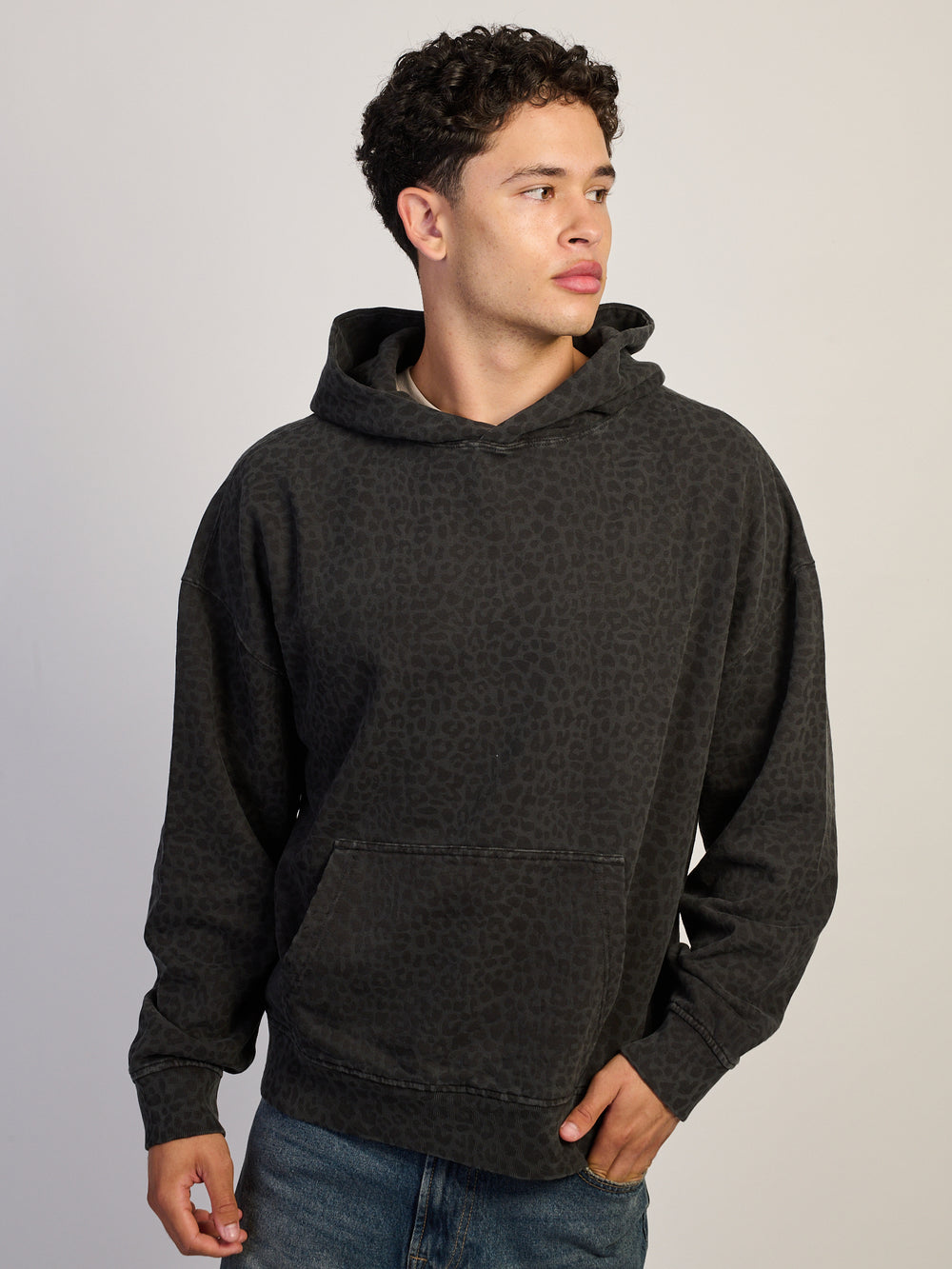 KOLBY RELAXED FIT HOODIE - LEOPARD