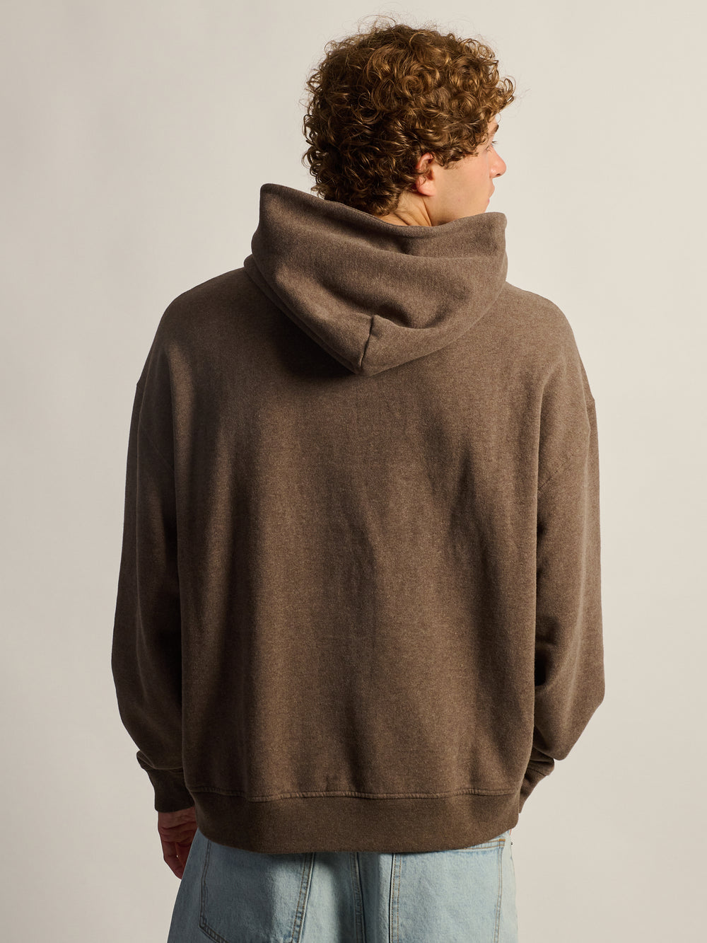 KOLBY RELAXED FIT HOODIE - HEATHER CHOCOLATE