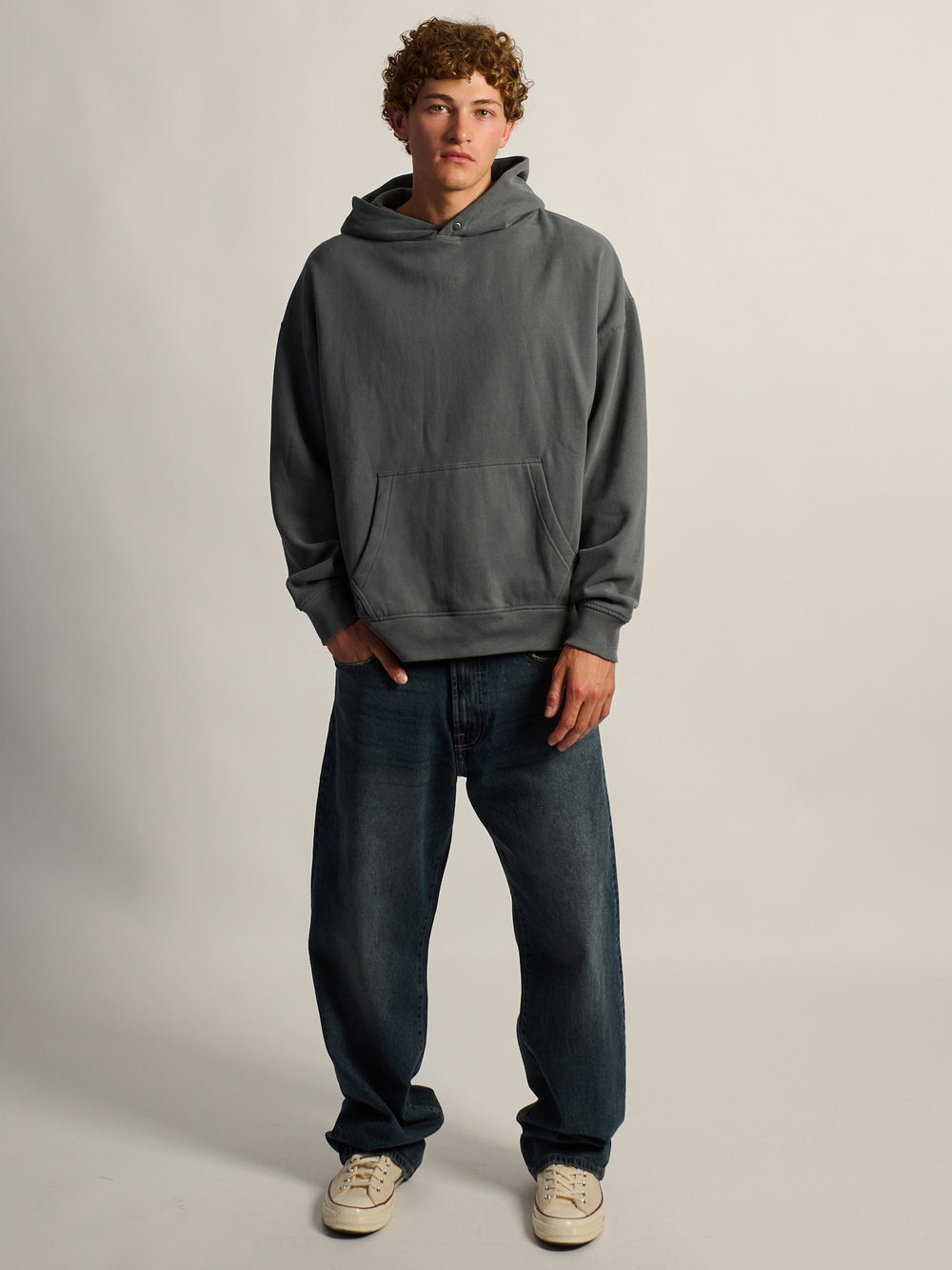 KOLBY RELAXED FIT HOODIE - CHARCOAL