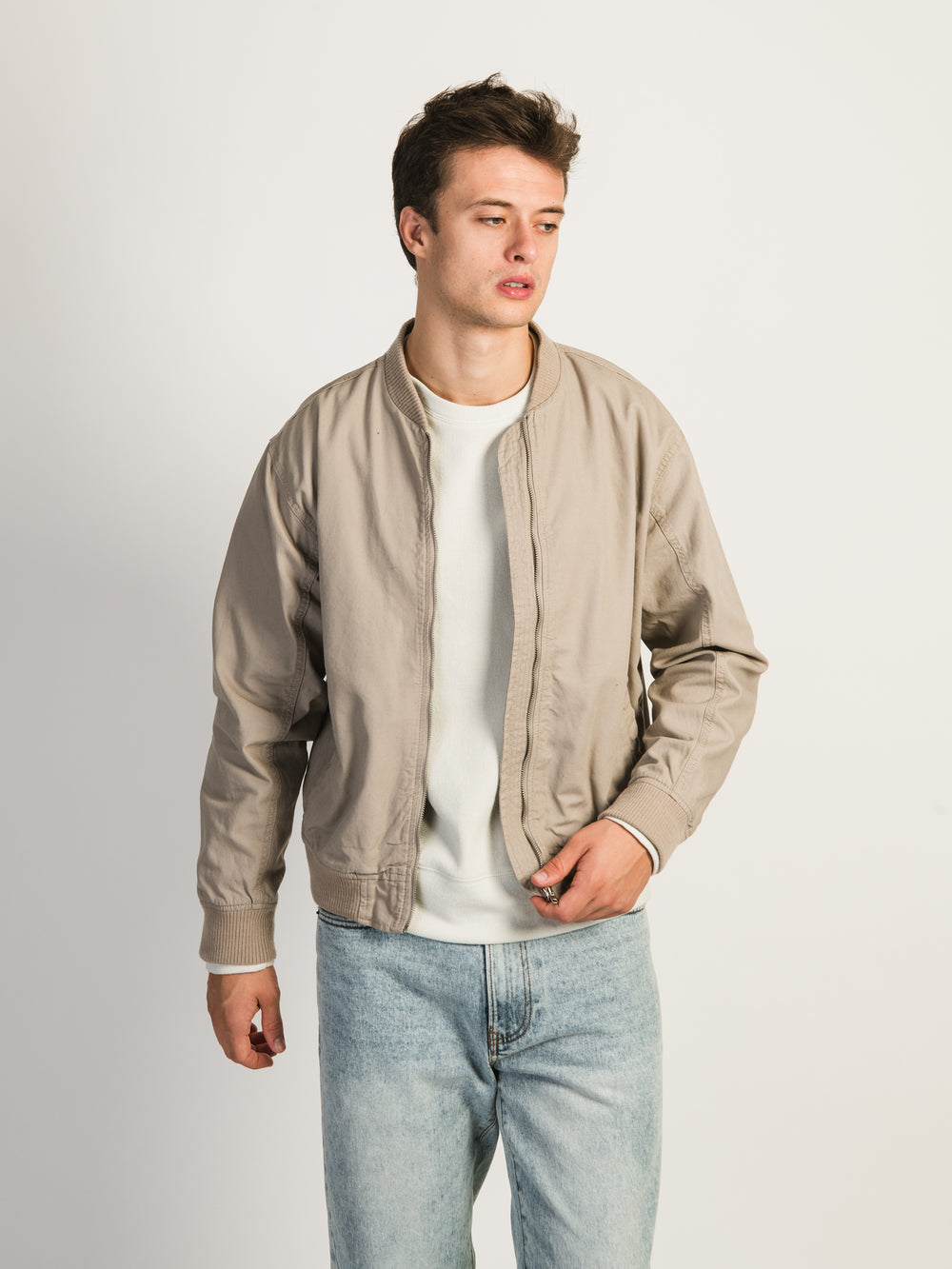 KOLBY CANVAS BOMBER - TAUPE