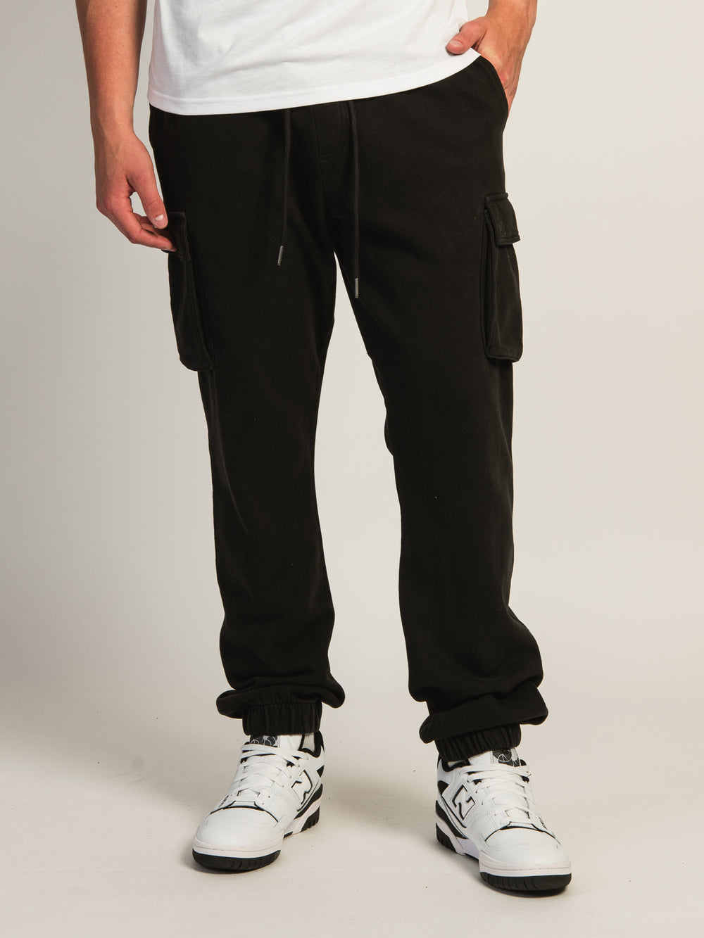 KOLBY VINTAGE WASH CARGO JOGGER - BLACK