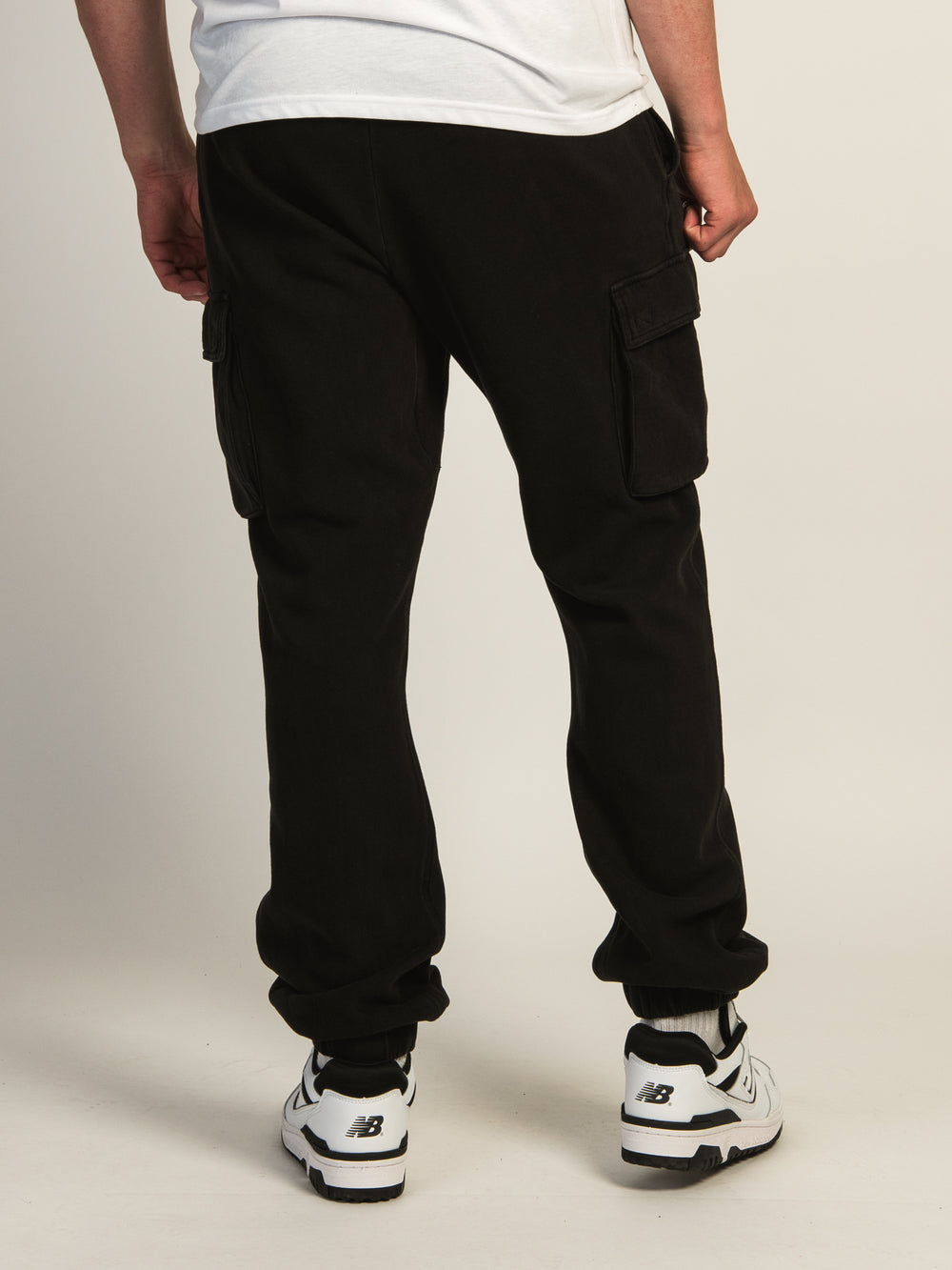 KOLBY VINTAGE WASH CARGO JOGGER - BLACK