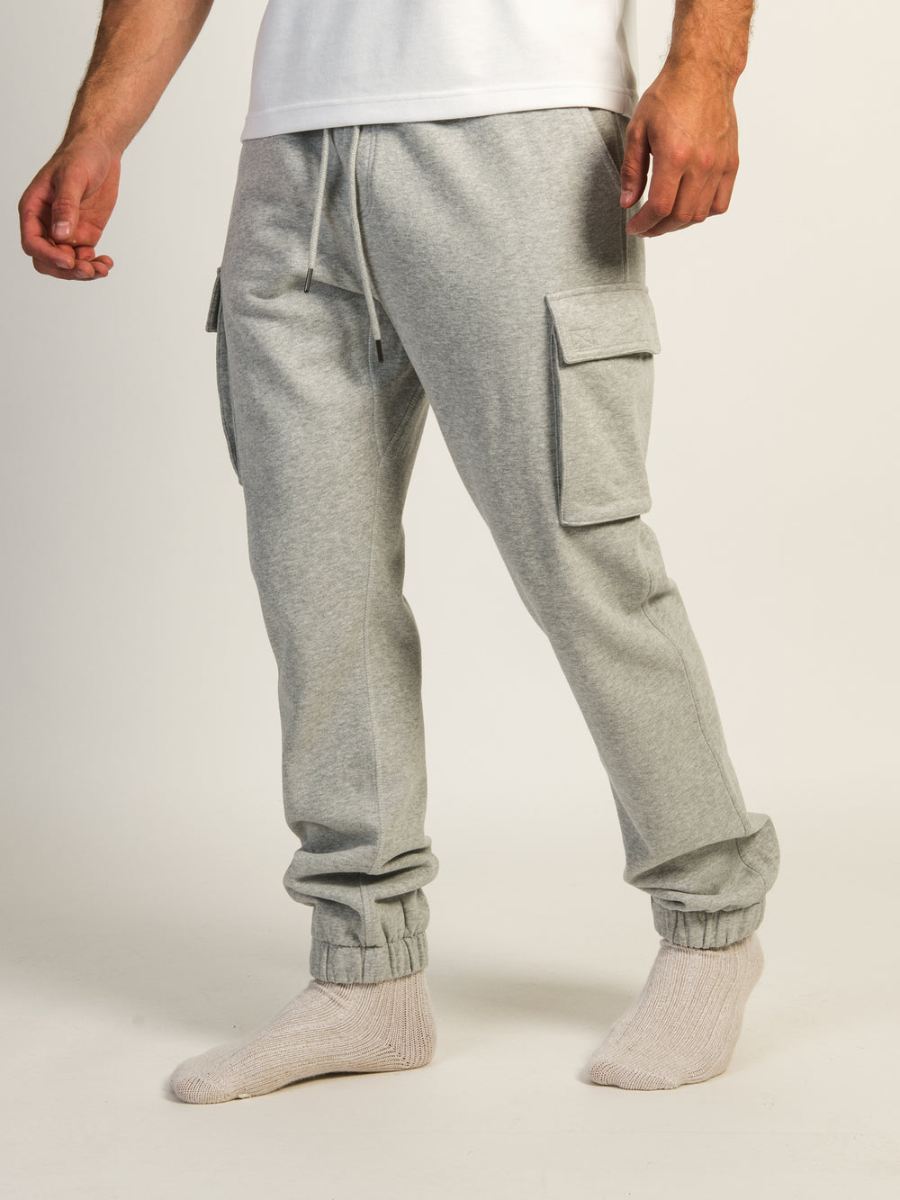 KOLBY VINTAGE WASH CARGO JOGGER - HEATHER GREY