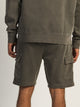 KOLBY GARMENT DYE FRENCH TERRY CARGO SHORT - IRON KOLBY - Boathouse USA