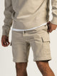 KOLBY GARMENT DYE FRENCH TERRY CARGO SHORT - OATMEAL KOLBY - Boathouse USA