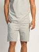 KOLBY GARMENT DYE FR TERRY MELANGE JOG SHORT - GREY MELANGE KOLBY - Boathouse USA