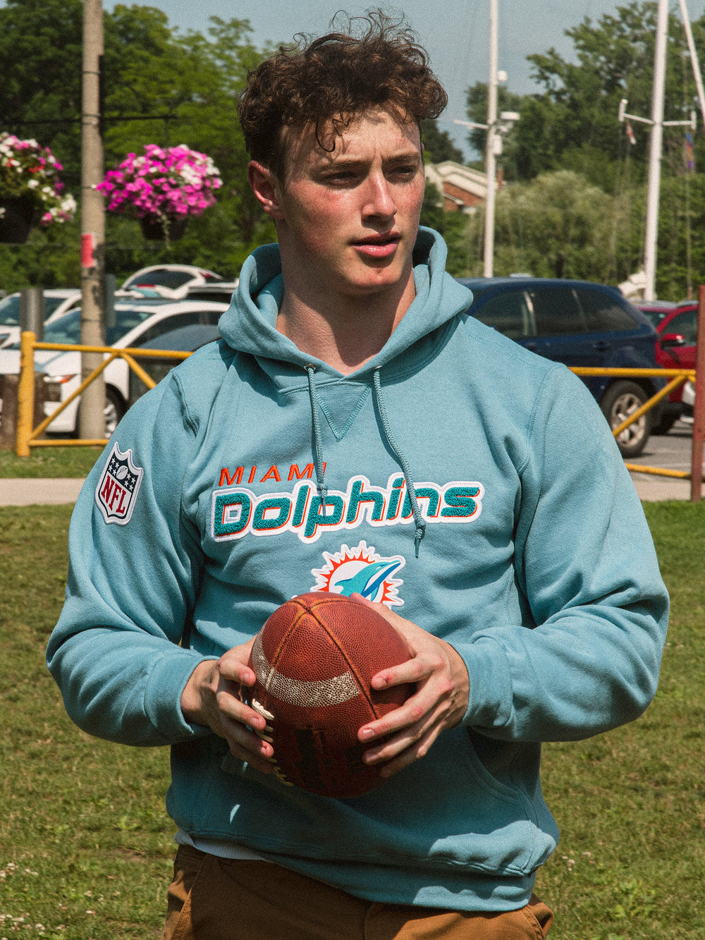 NFL MIAMI DOLPHINS END ZONE PULLOVER HOODIE