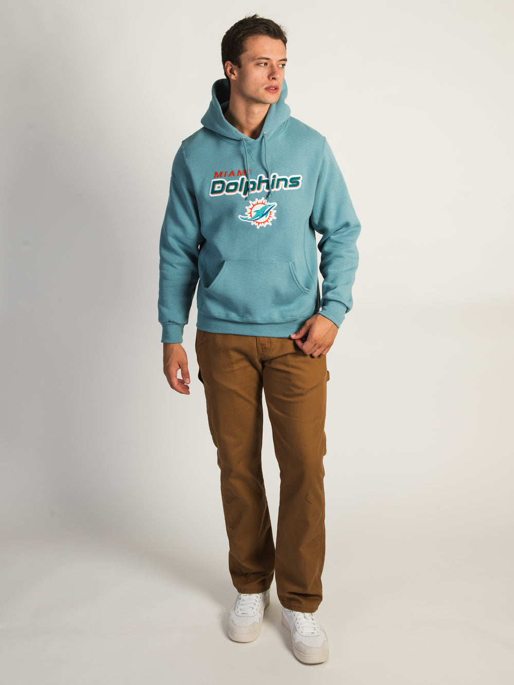 RUSSELL NFL MIAMI DOLPHINS END ZONE PULLOVER HOODIE