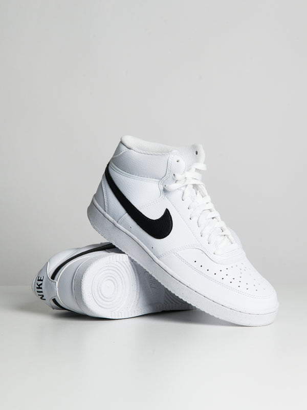 MENS NIKE COURT VISION MID NEXT NATURE SNEAKER - WHITE/BLACK