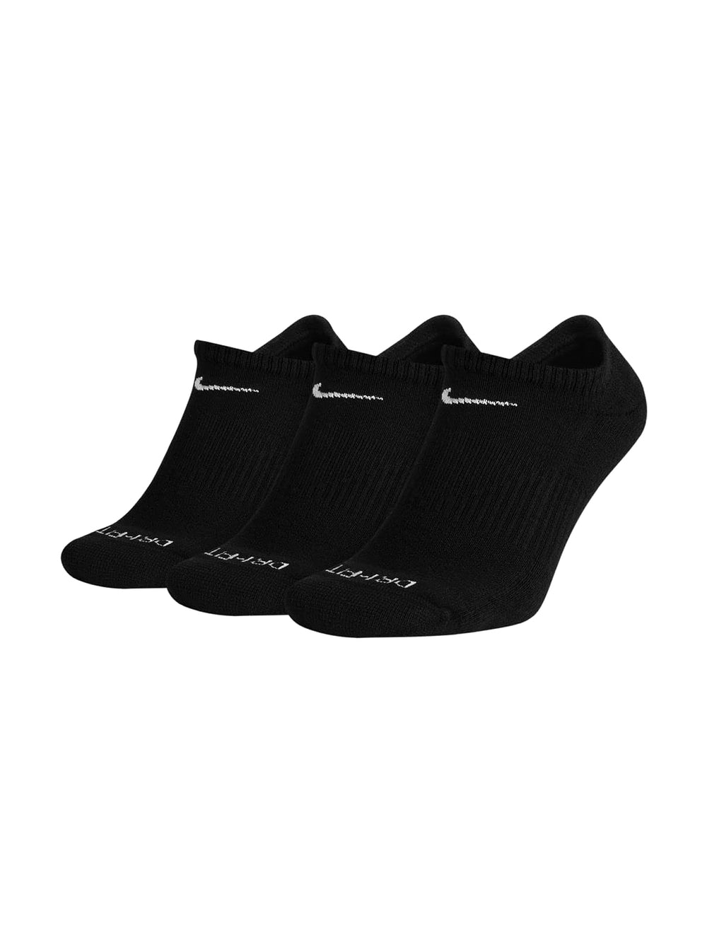 NIKE EVERYDAY CUSHIONED NO SHOW DRI FIT 3 PACK-BK