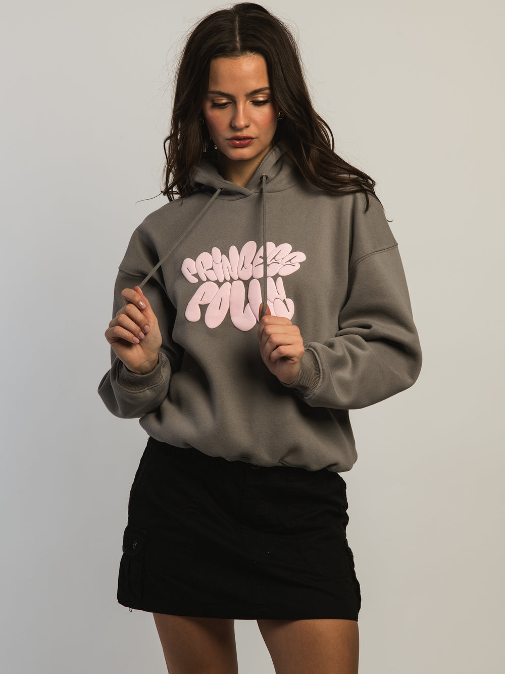 PRINCESS POLLY BUBBLE TEXT PULLOVER HOODIE