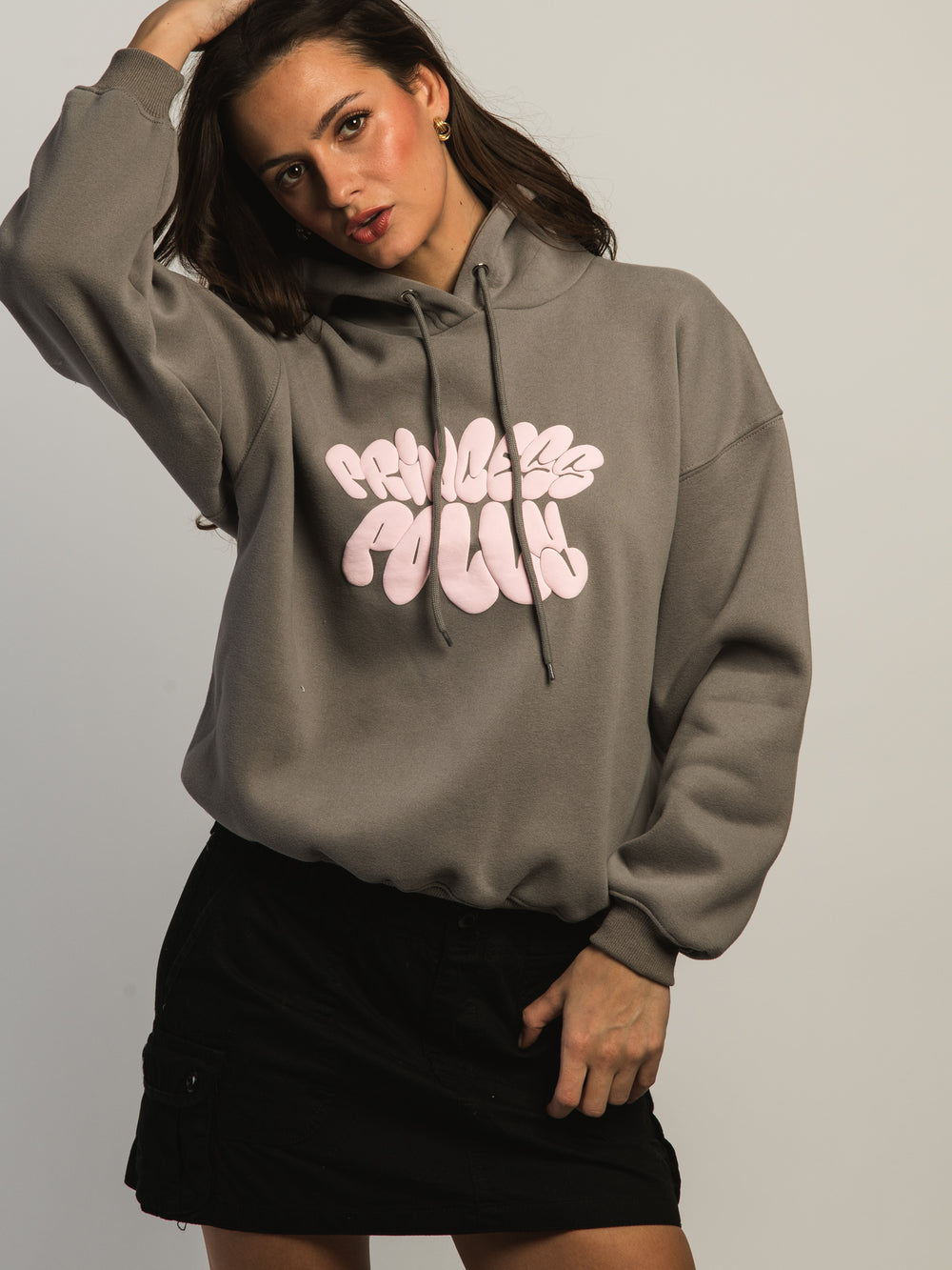 PRINCESS POLLY BUBBLE TEXT PULLOVER HOODIE