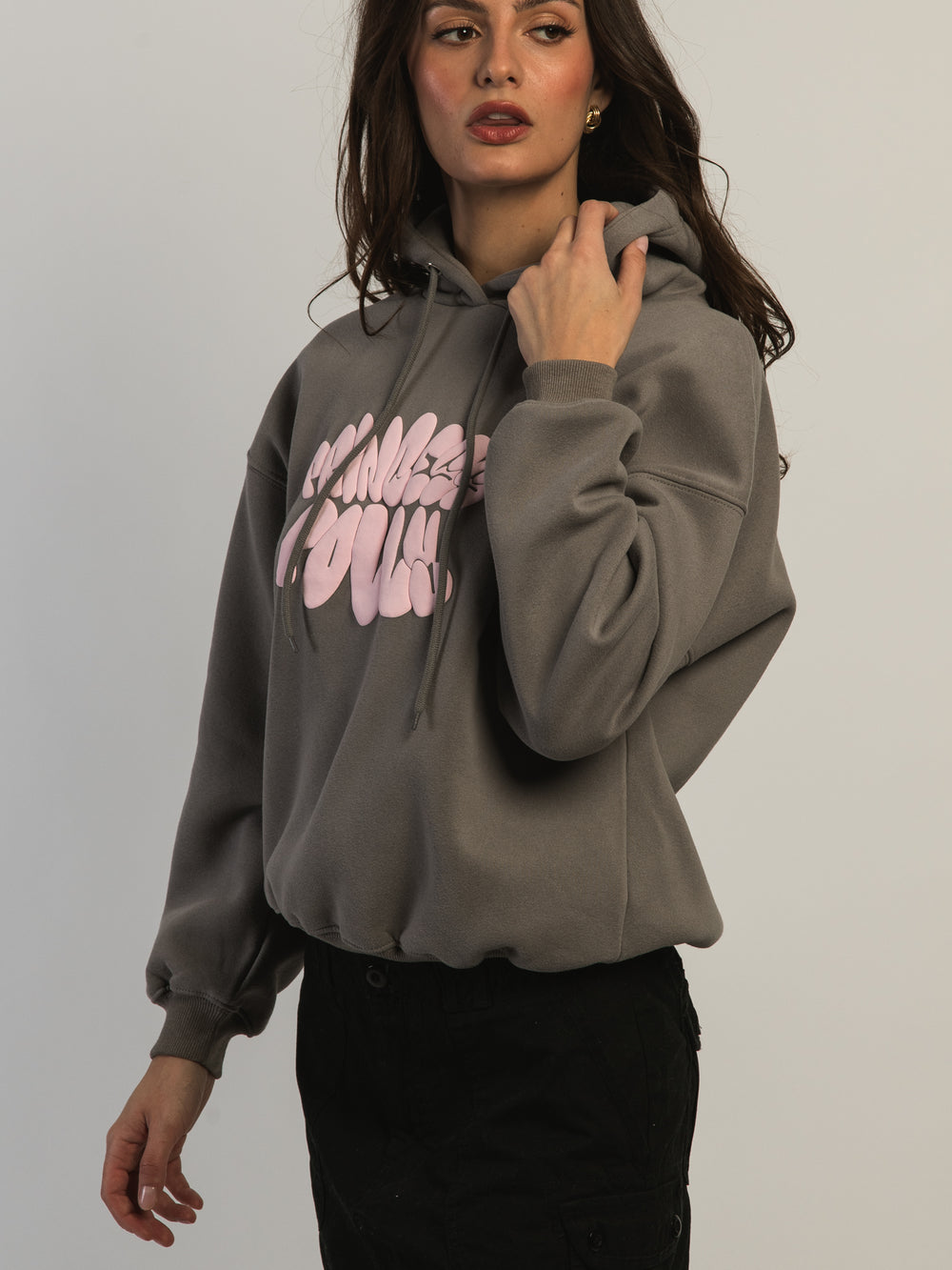 PRINCESS POLLY BUBBLE TEXT PULLOVER HOODIE