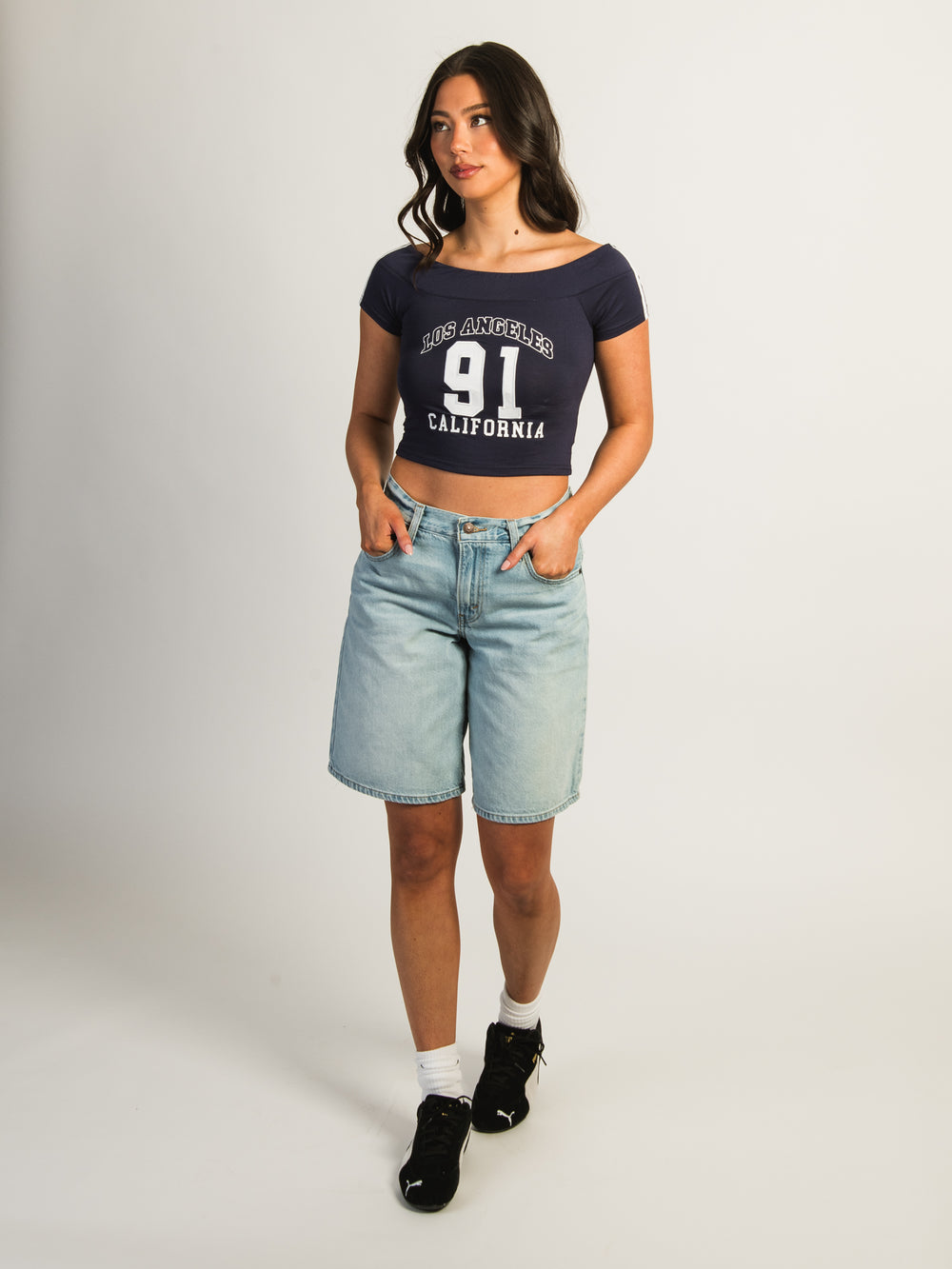 PRINCESS POLLY SERENDIPIA OTS GRAPHIC TOP
