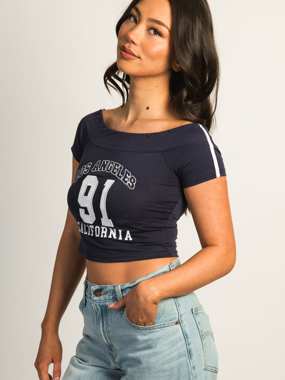 PRINCESS POLLY SERENDIPIA OTS GRAPHIC TOP