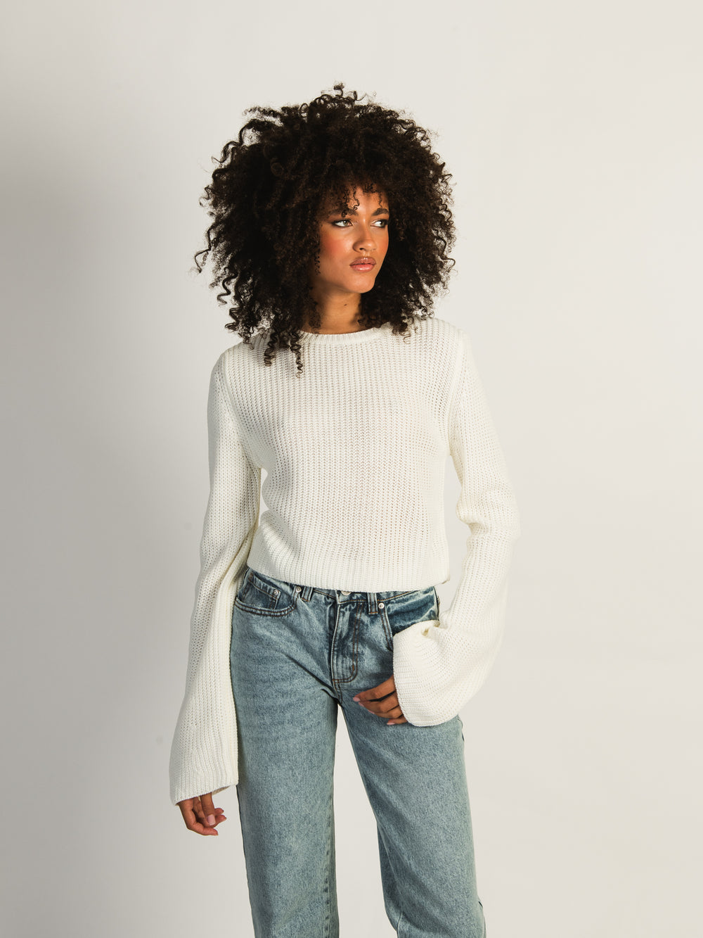 PRINCESS POLLY COASTLINE CROPPED SWEATER