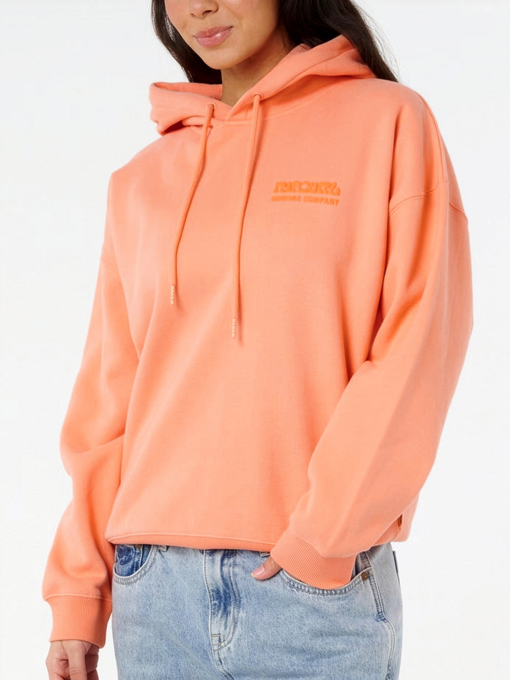 RIP CURL SURF PUFF HERITAGE HOODIE - PAPAYA