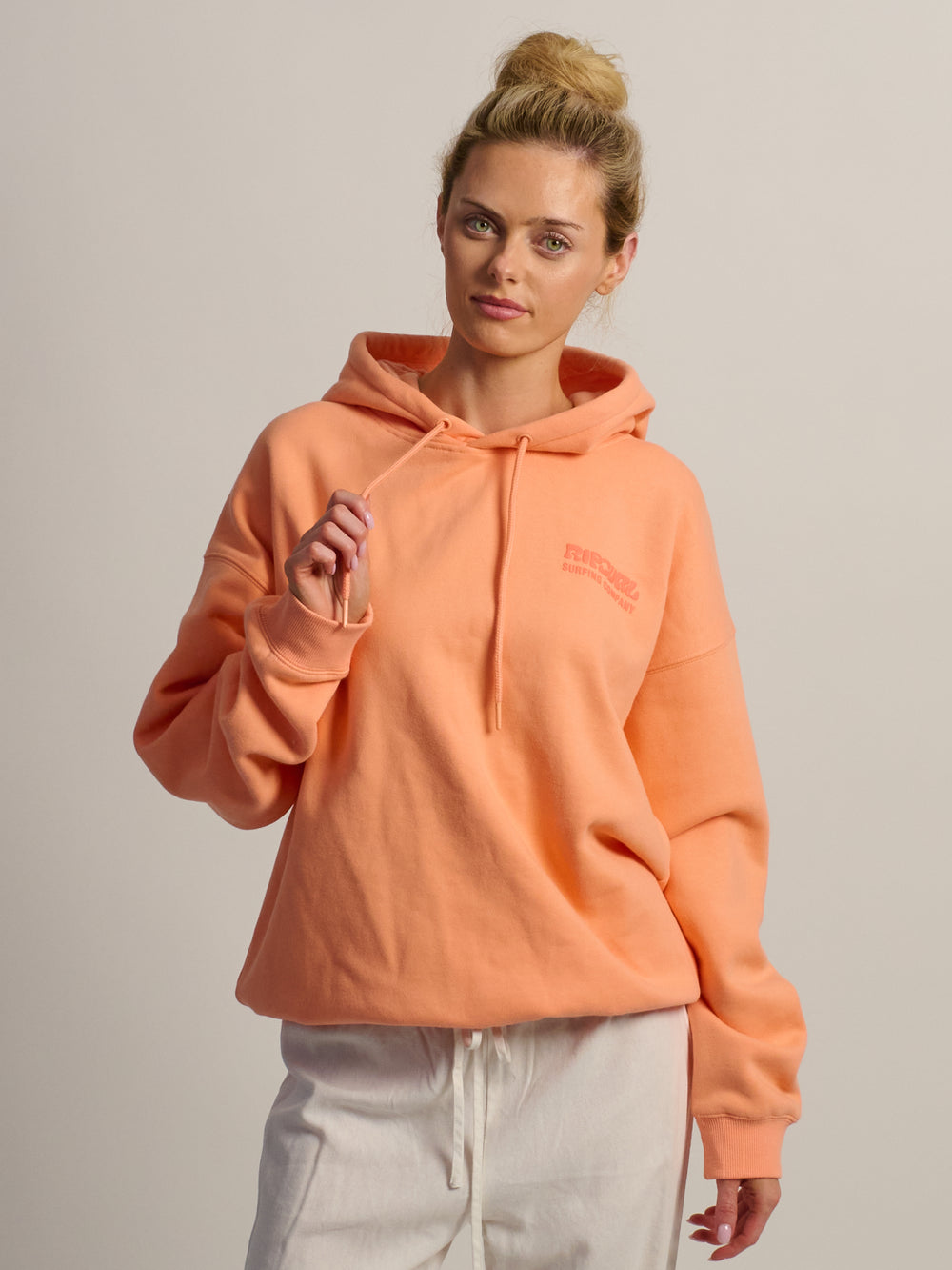 RIP CURL SURF PUFF HERITAGE HOODIE - PAPAYA