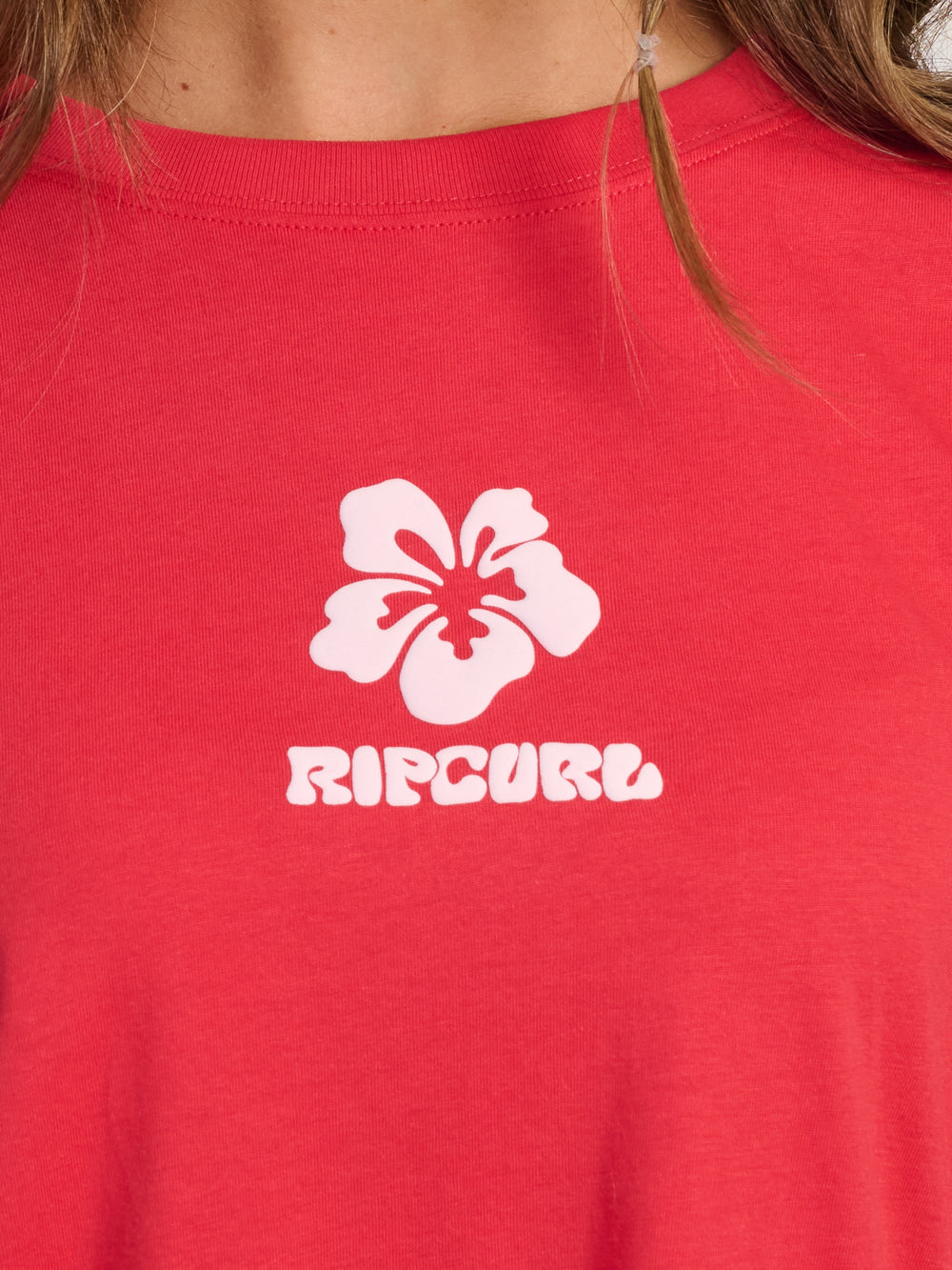 RIP CURL SCRIPT TEE - DEEP RED