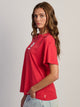 RIP CURL SCRIPT TEE - DEEP RED