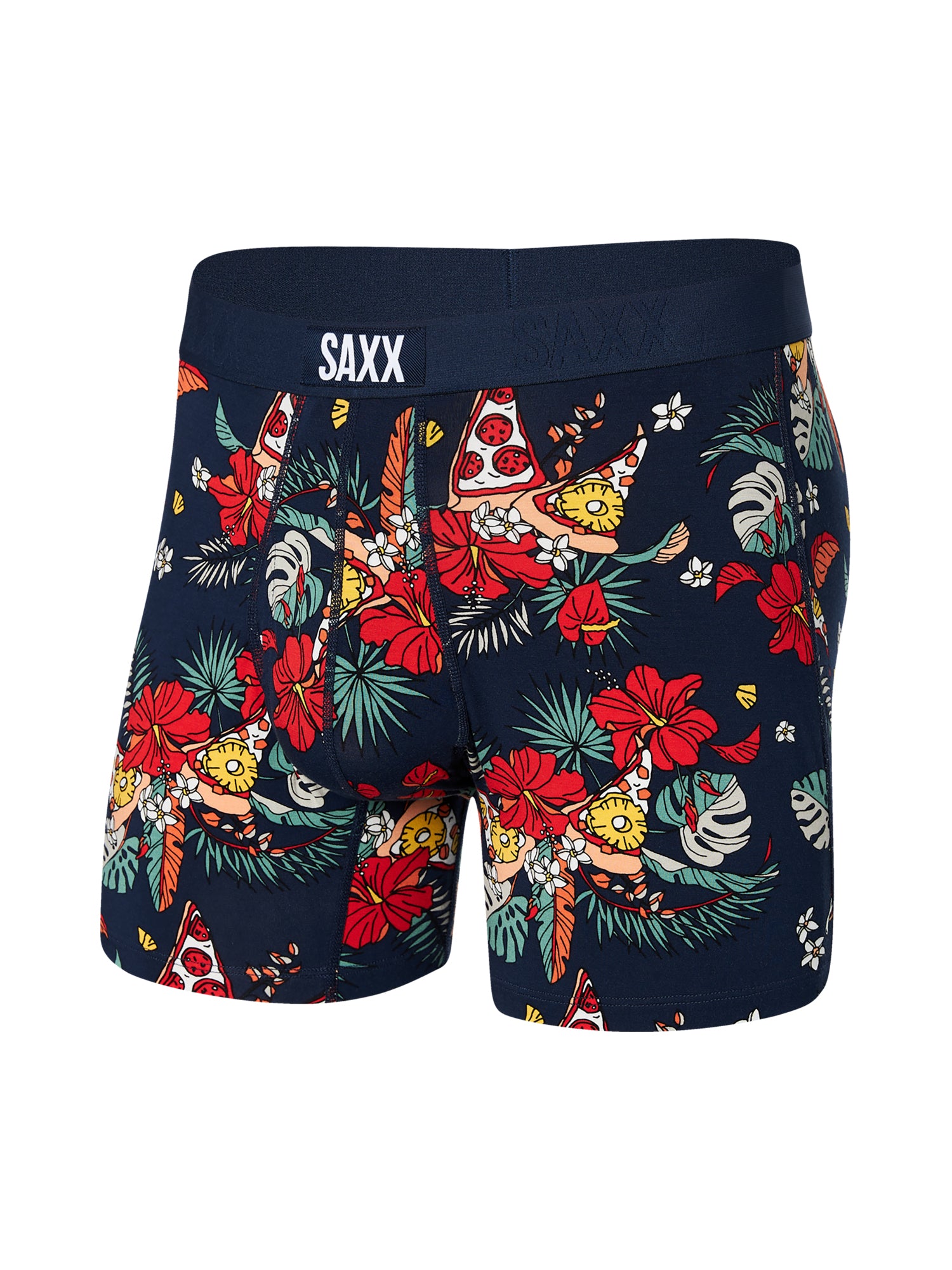 Saxx Ultra Boxer Brief w/ Fly, Go With The Floe Navy, SXBB30F-FLO, Mens Boxer  Briefs
