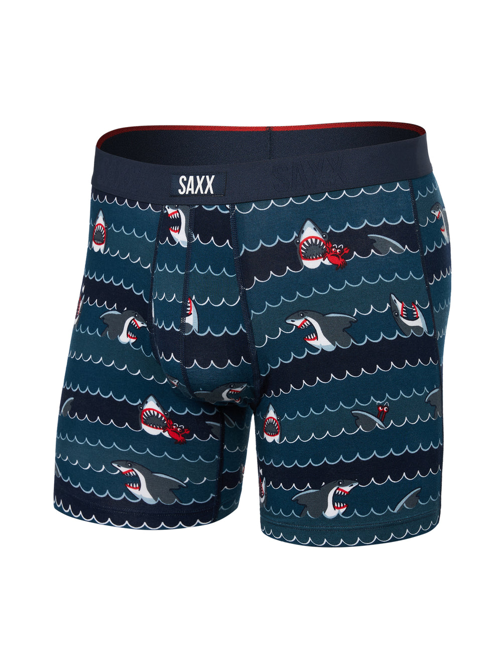 SAXX VIBE EXTRA BOXER BRIEFS FLY - GET SHARKY