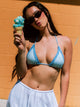 SKINNY DIP TILLY TRI TOP - BABY BLUE RUFFLE SKINNY DIP - Boathouse USA