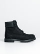 WOMENS TIMBERLAND ICON 6" PREMIUM BLACK NUBUCK BOOTS TIMBERLAND - Boathouse USA