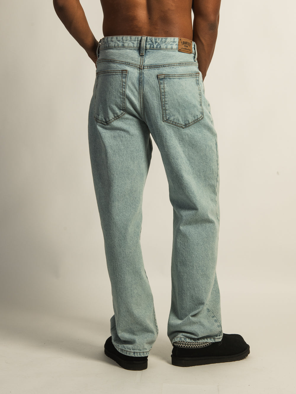 TAINTED BAGGY FIT DENIM - LIGHT WASH DENIM