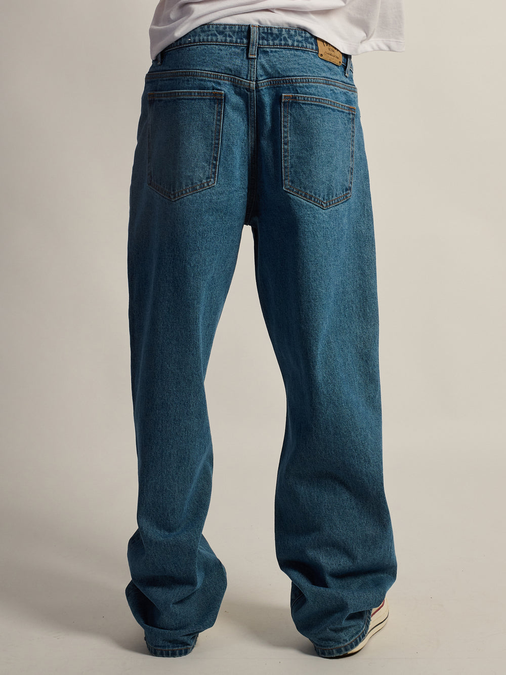 TAINTED BAGGY FIT DENIM - MID WASH