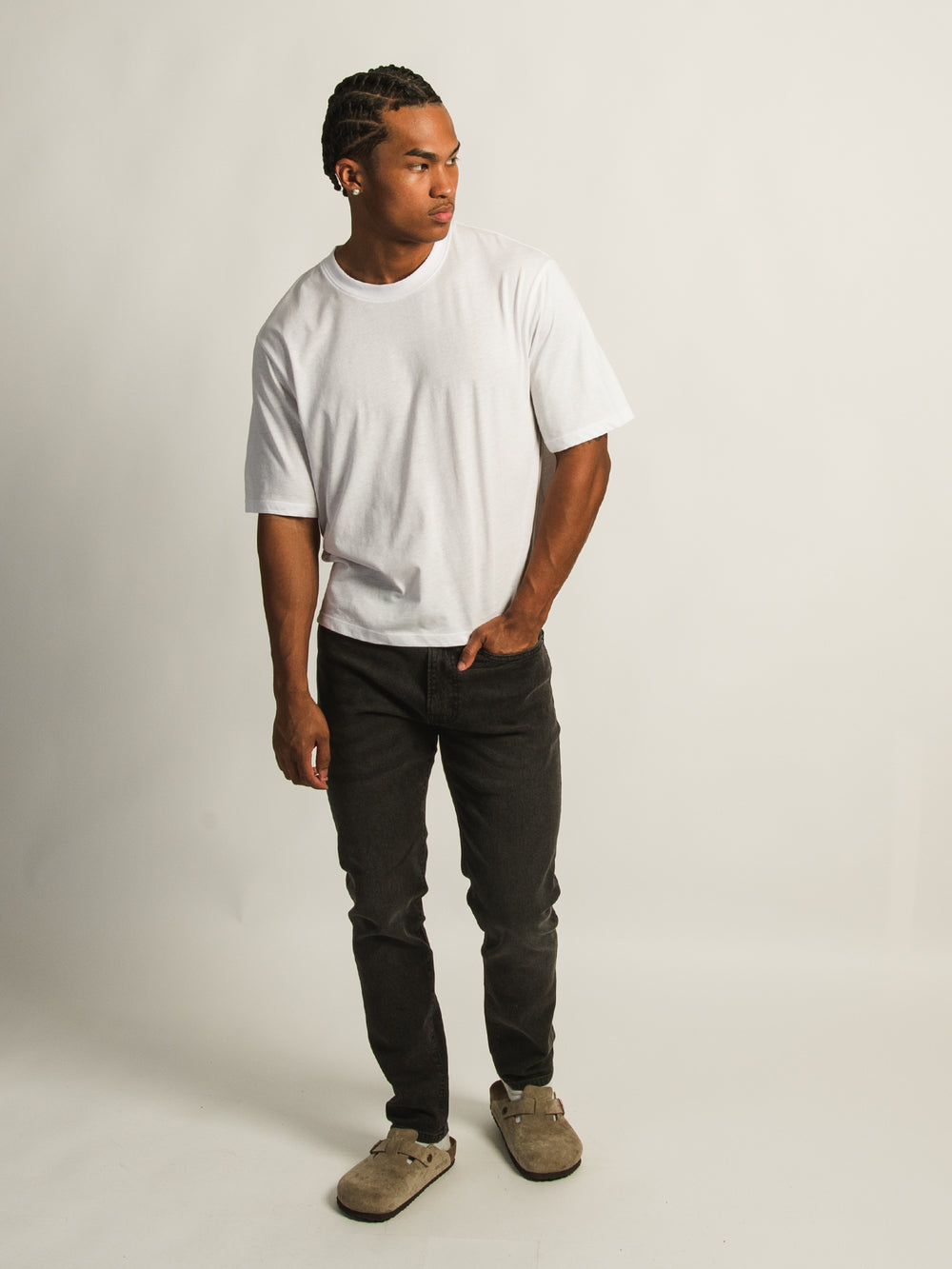 TAINTED ATHLETIC FIT DENIM - VINTAGE BLACK WASH