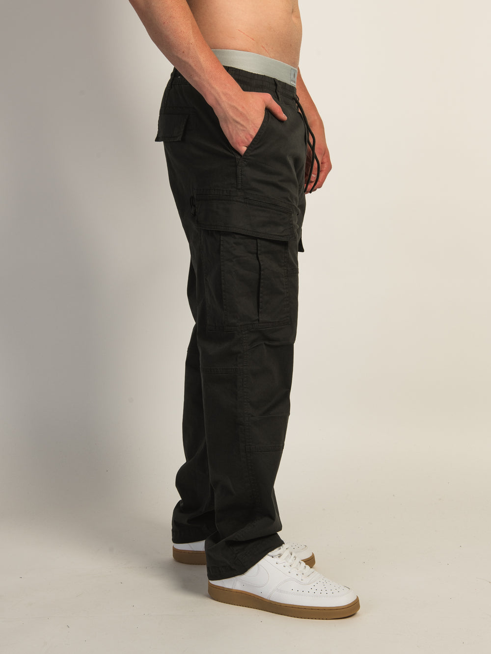 TAINTED RELAXED LIGHTWEIGHT CARGO - BLACK