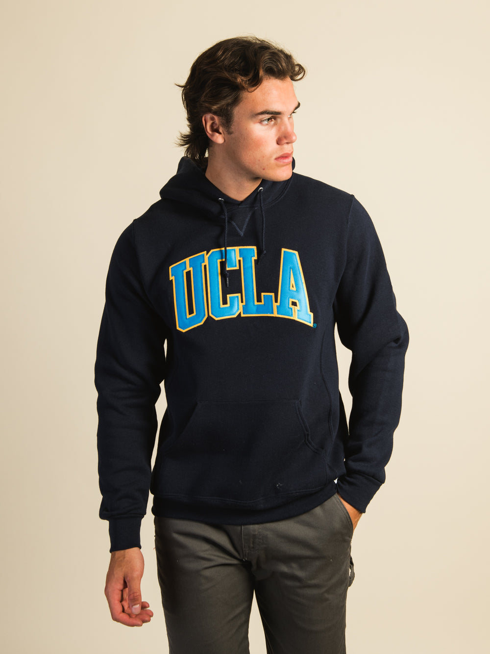 RUSSELL NCAA UCLA SLEEVE EMBROIDERED HOODIE